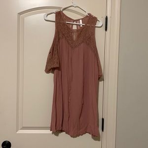 Wood rose colored mini dress